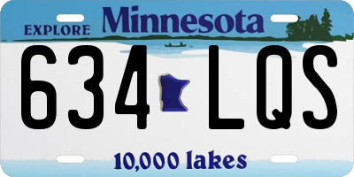 MN license plate 634LQS