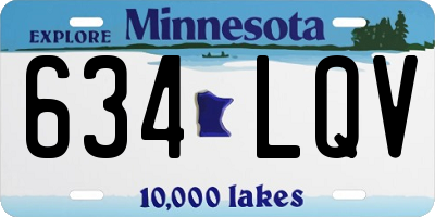 MN license plate 634LQV