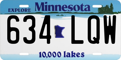 MN license plate 634LQW