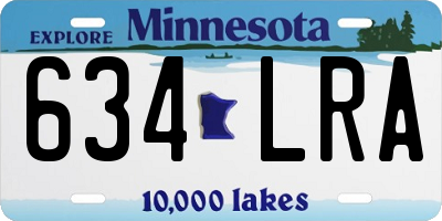 MN license plate 634LRA