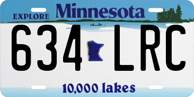 MN license plate 634LRC