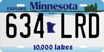 MN license plate 634LRD