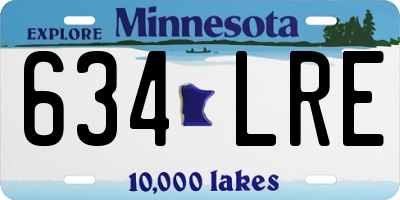 MN license plate 634LRE