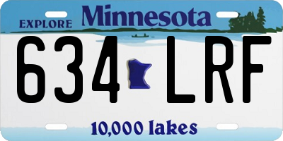 MN license plate 634LRF