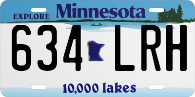 MN license plate 634LRH