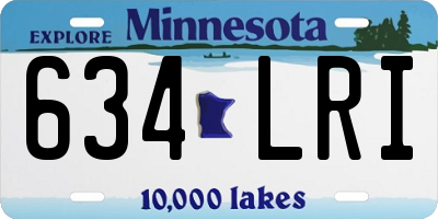 MN license plate 634LRI