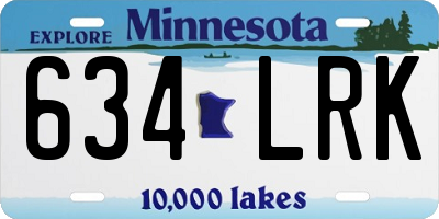 MN license plate 634LRK