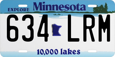 MN license plate 634LRM