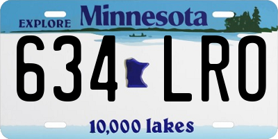 MN license plate 634LRO