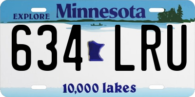 MN license plate 634LRU
