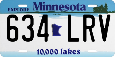 MN license plate 634LRV