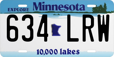 MN license plate 634LRW