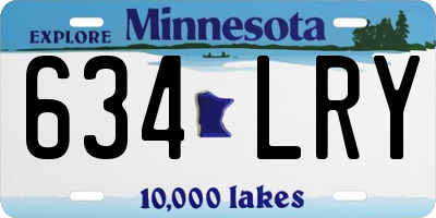 MN license plate 634LRY