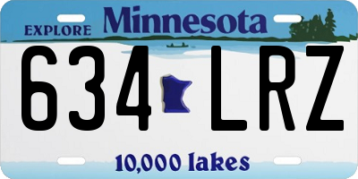 MN license plate 634LRZ