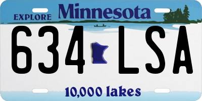 MN license plate 634LSA