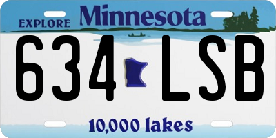 MN license plate 634LSB