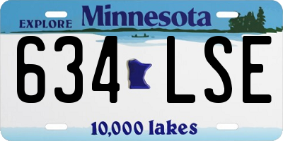 MN license plate 634LSE