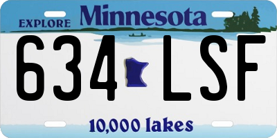 MN license plate 634LSF