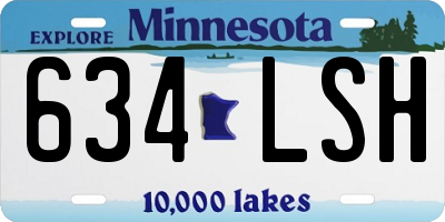 MN license plate 634LSH