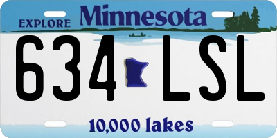 MN license plate 634LSL