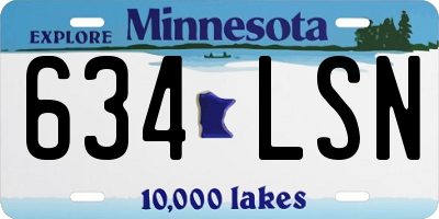 MN license plate 634LSN