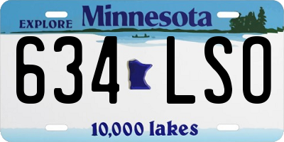 MN license plate 634LSO