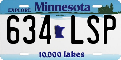 MN license plate 634LSP