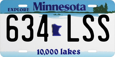 MN license plate 634LSS