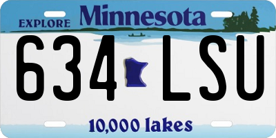 MN license plate 634LSU