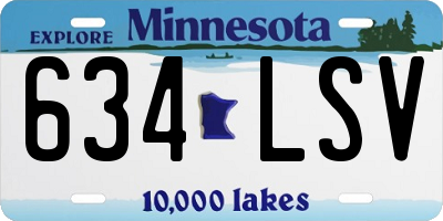 MN license plate 634LSV