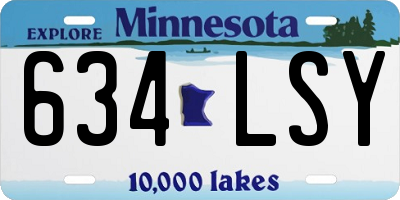 MN license plate 634LSY