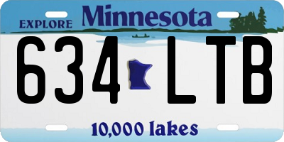 MN license plate 634LTB