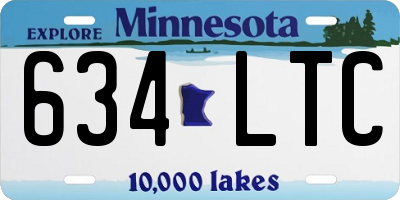 MN license plate 634LTC