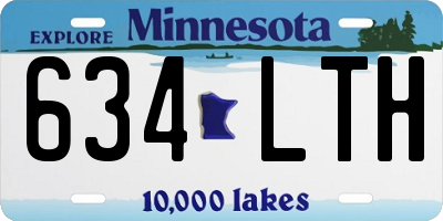 MN license plate 634LTH
