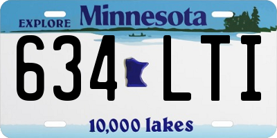 MN license plate 634LTI