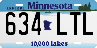 MN license plate 634LTL