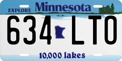 MN license plate 634LTO
