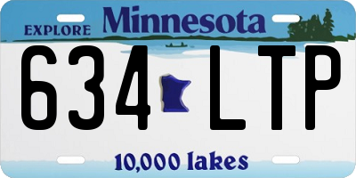 MN license plate 634LTP