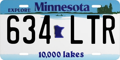 MN license plate 634LTR