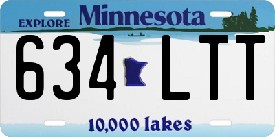 MN license plate 634LTT