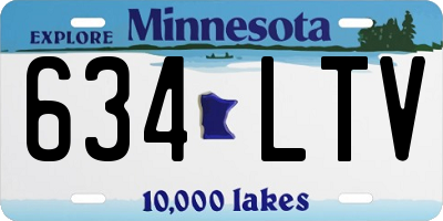 MN license plate 634LTV