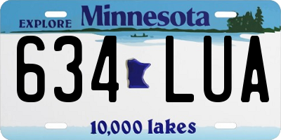 MN license plate 634LUA