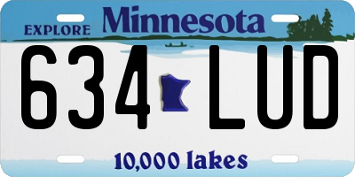 MN license plate 634LUD