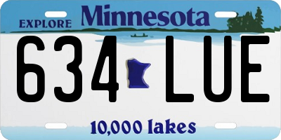 MN license plate 634LUE