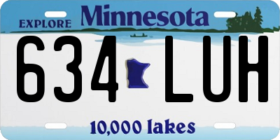 MN license plate 634LUH