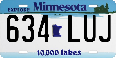 MN license plate 634LUJ
