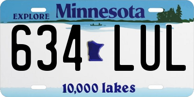 MN license plate 634LUL
