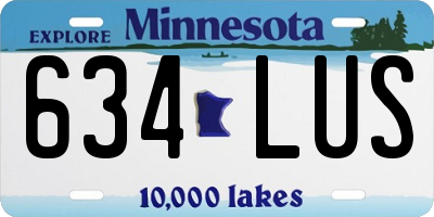 MN license plate 634LUS