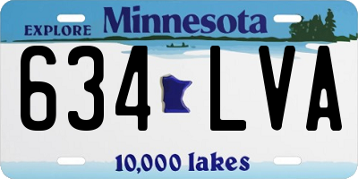 MN license plate 634LVA