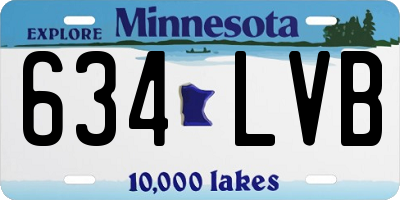 MN license plate 634LVB